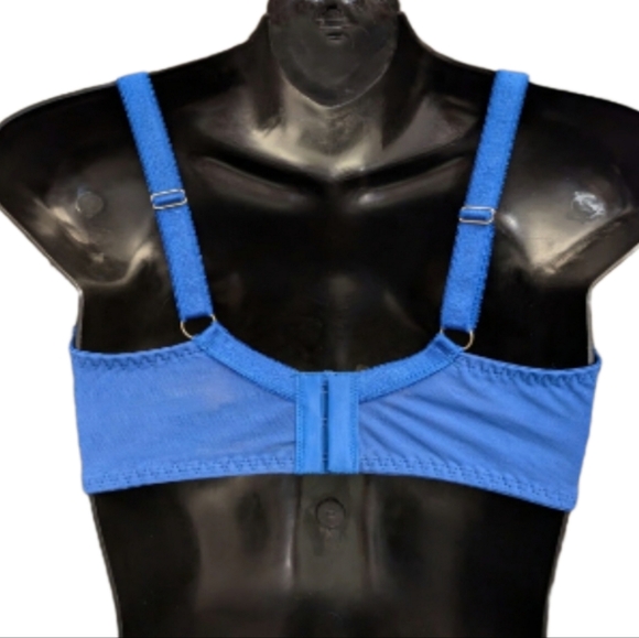 Sandie Royal Blue Lace Open Cup Shelf Bra Size 34E (DD) - Picture 4 of 6